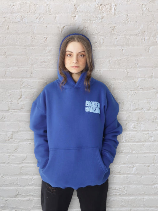 GLITCH BM HOODIE - BLUE