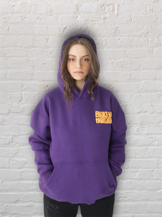 GLITCH BM HOODIE - PURPLE